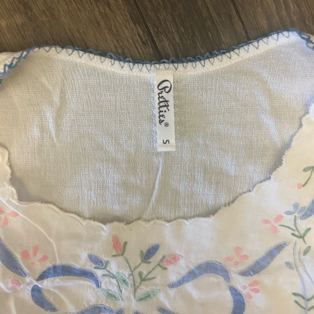 Pretties Tea Towel Ruffle Top - Picture 2 of 4